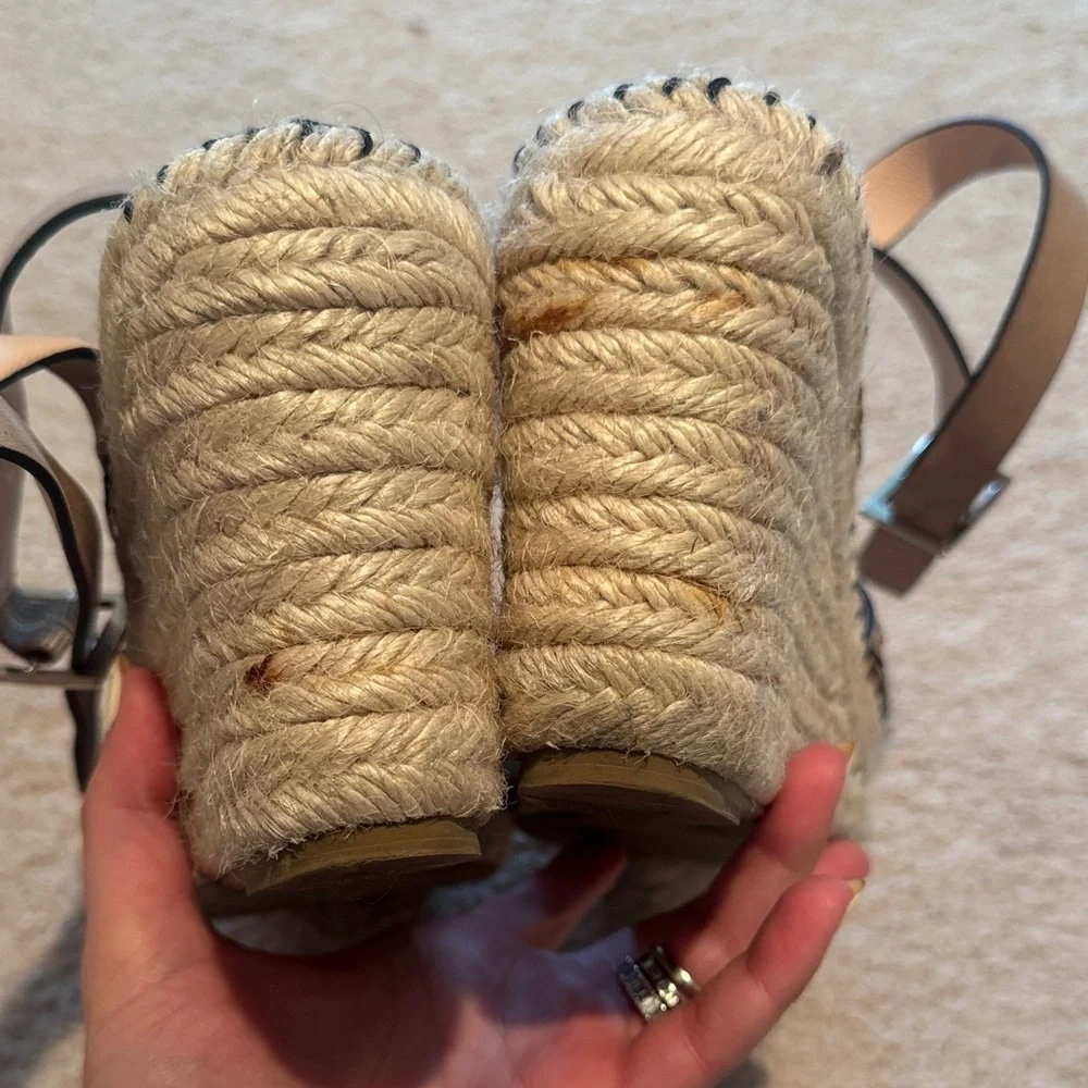 Kate Spade Tan Espadrille Wedge Sandals